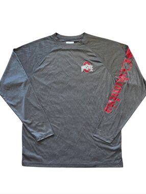 Columbia Ohio State Buckeyes Large PFG Long Sleeve Performance Shirt
